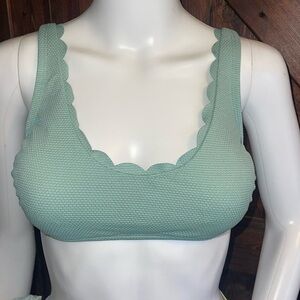 Swim top by Kona SOL, size medium 8-10. Sage green with adjustable straps.